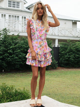 Floral Print Raffle Dress Sai Feel